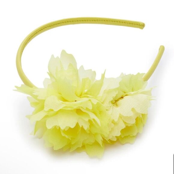 NWT New Lele Sadoughi x Sarah Jessica Parker Yellow PEONY BOUQUET HEADBAND - Picture 1 of 10